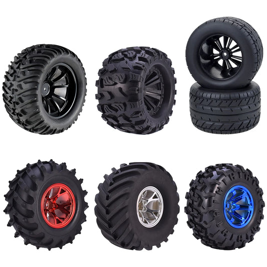 4PCS 12mm Hub 1/10 Tyre Wheel – 120mm / 125mm / 130mm Monster Truck / Buggy RC Car Crawler Compatible Traxxas SCX10