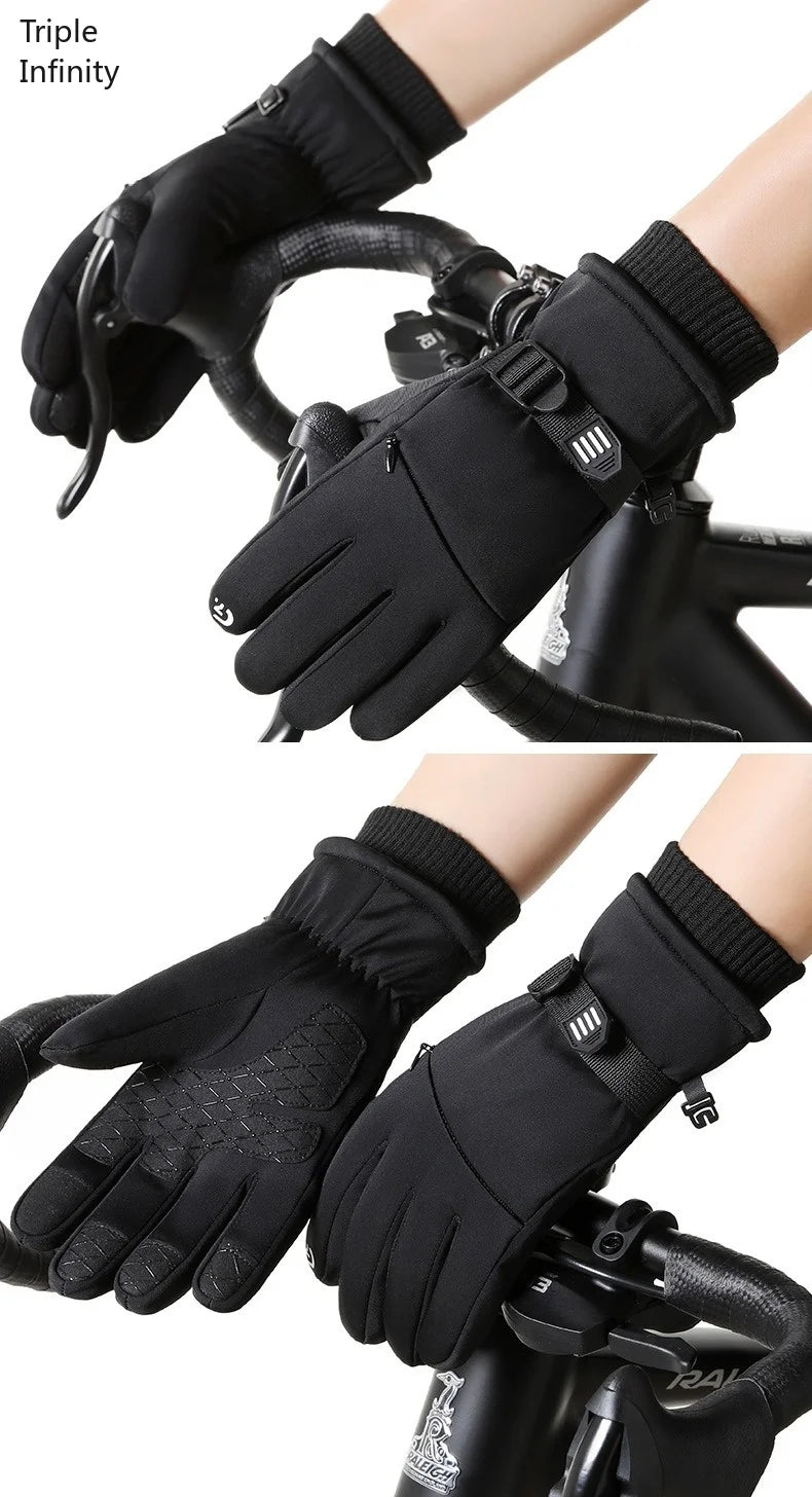 Guantes de Invierno Impermeables para Motocicleta y Ciclismo