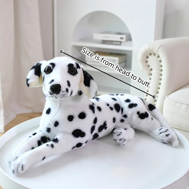 Peluche Realista de Perro Dálmata — Suave Juguete Decorativo y Regalo Infantil