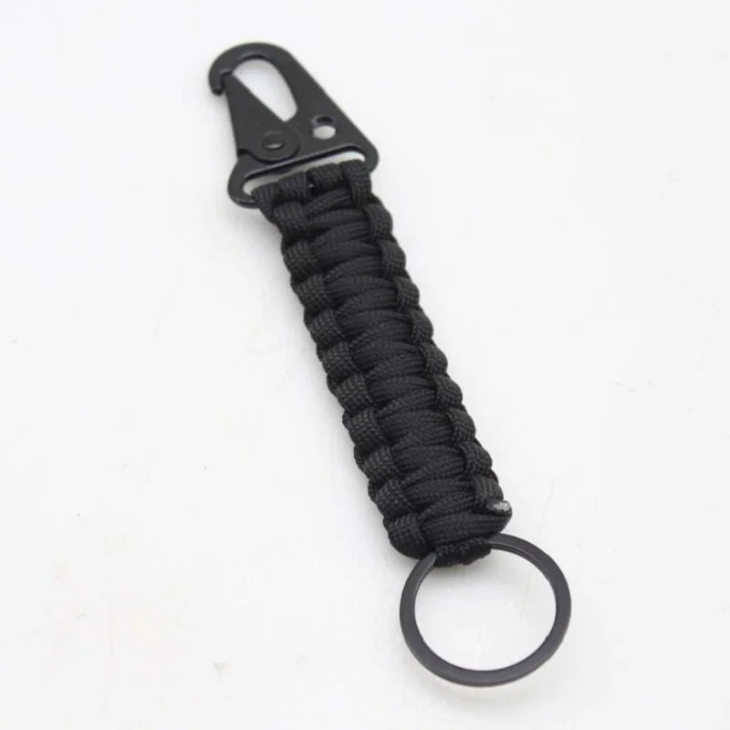 Motor Racing Paracord Wristlet Keychain — Durable Camping & Motorcycle Key Strap