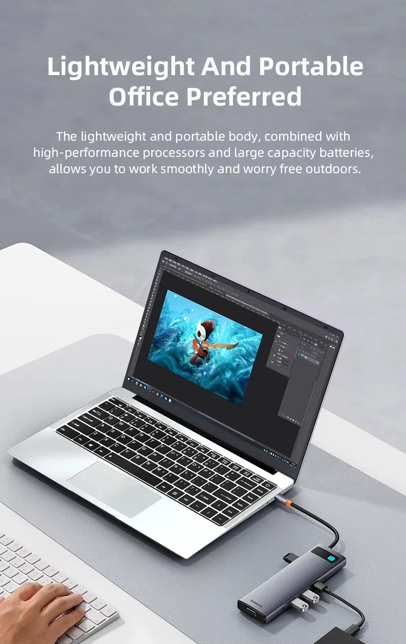 Laptop 14.1" Intel Core i7 7500U 12GB DDR4 512GB/1TB SSD Windows 11 – Oficina y Gaming