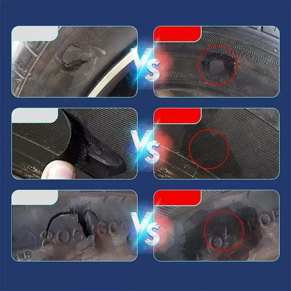 Pegamento Instantáneo para Reparación de Neumáticos – Adhesivo de Goma Resistente y No Corrosivo