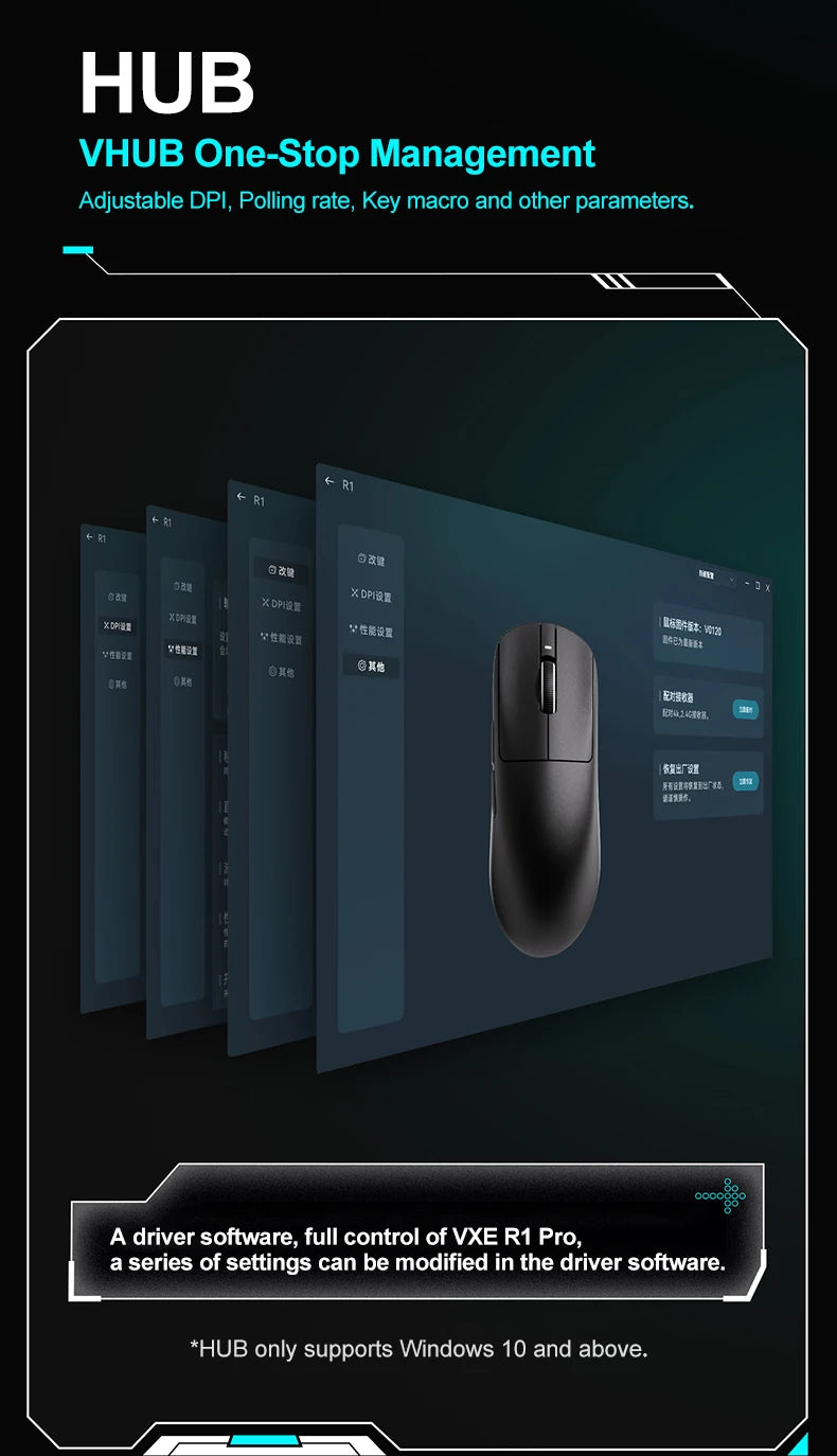 Ratón Gaming ATK VXE R1 Pro MAX — Bluetooth y 2.4G Inalámbrico