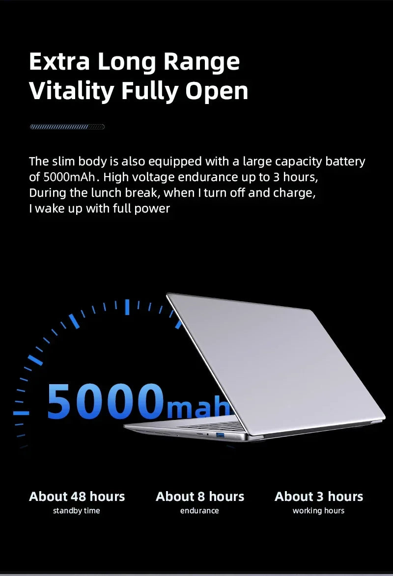 Laptop 14.1" Intel Core i7 7500U 12GB DDR4 512GB/1TB SSD Windows 11 – Oficina y Gaming