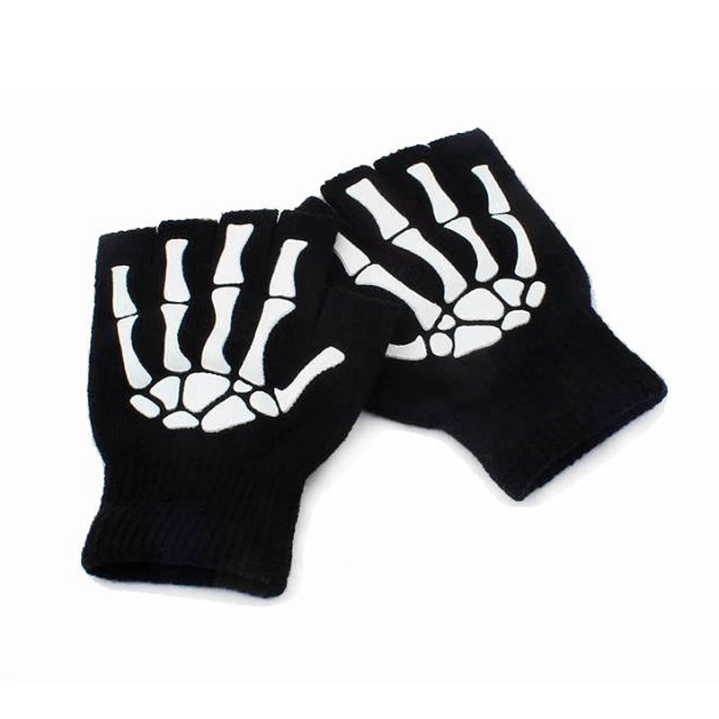 Guantes Punk Unisex de Esqueleto – Halloween y Moda