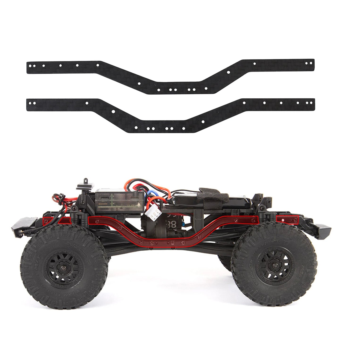 INJORA Piezas de Actualización RC Crawler – Counterweight, Steering Knuckles y Shock Cover para Axial SCX24