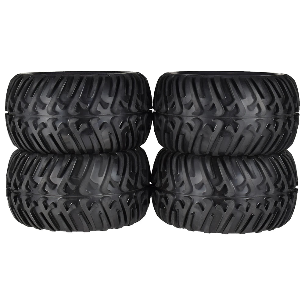 4PCS 12mm Hub 1/10 Tyre Wheel – 120mm / 125mm / 130mm Monster Truck / Buggy RC Car Crawler Compatible Traxxas SCX10