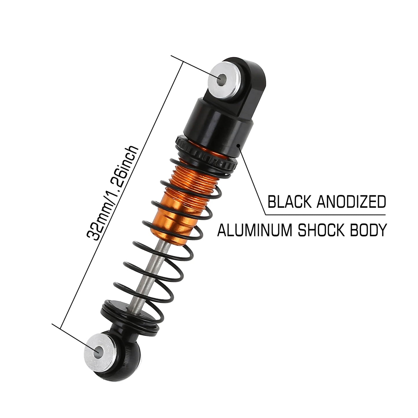 INJORA Piezas de Actualización RC Crawler – Counterweight, Steering Knuckles y Shock Cover para Axial SCX24