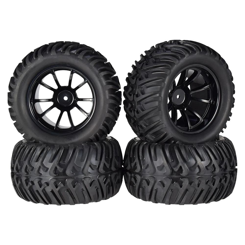 4PCS 12mm Hub 1/10 Tyre Wheel – 120mm / 125mm / 130mm Monster Truck / Buggy RC Car Crawler Compatible Traxxas SCX10