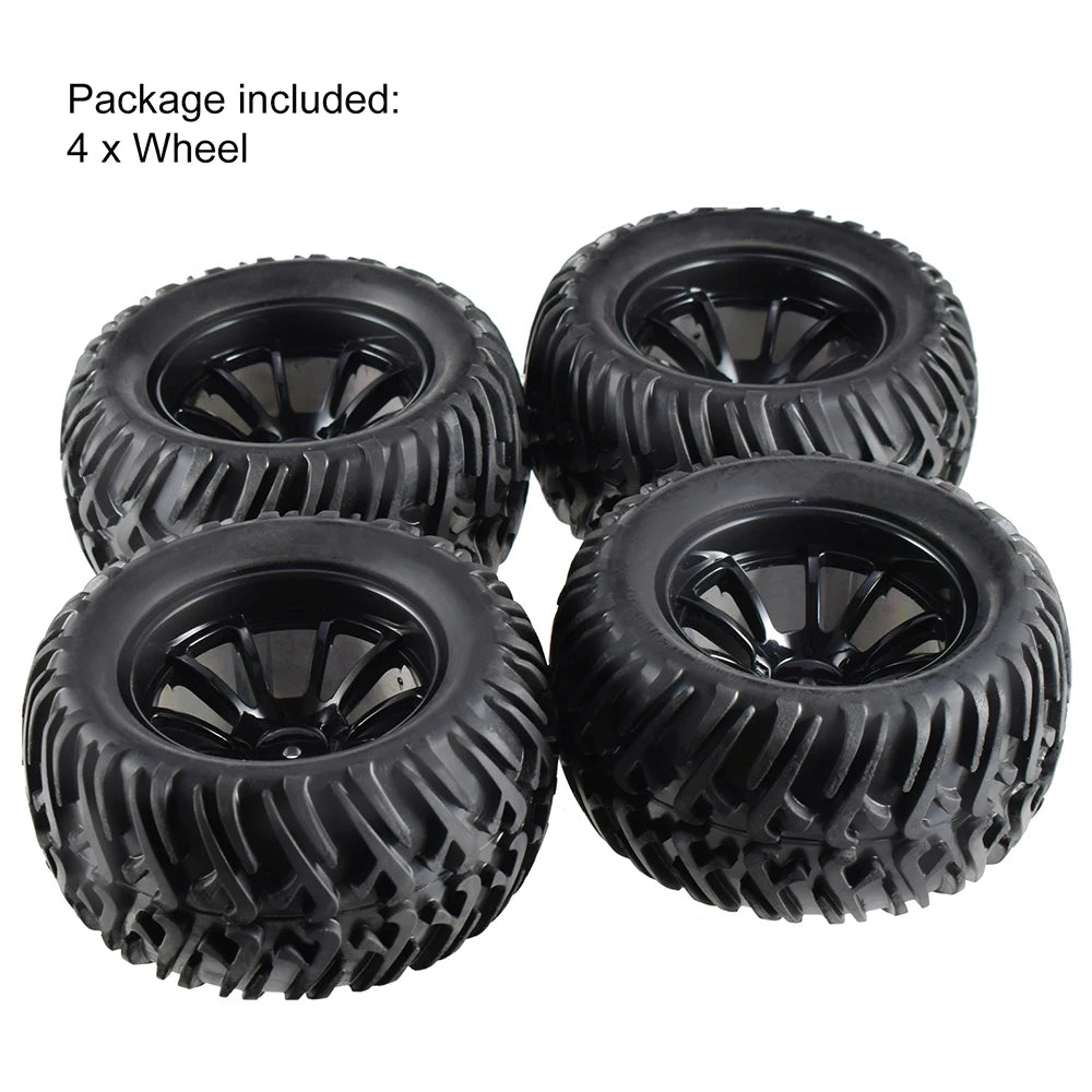 4PCS 12mm Hub 1/10 Tyre Wheel – 120mm / 125mm / 130mm Monster Truck / Buggy RC Car Crawler Compatible Traxxas SCX10