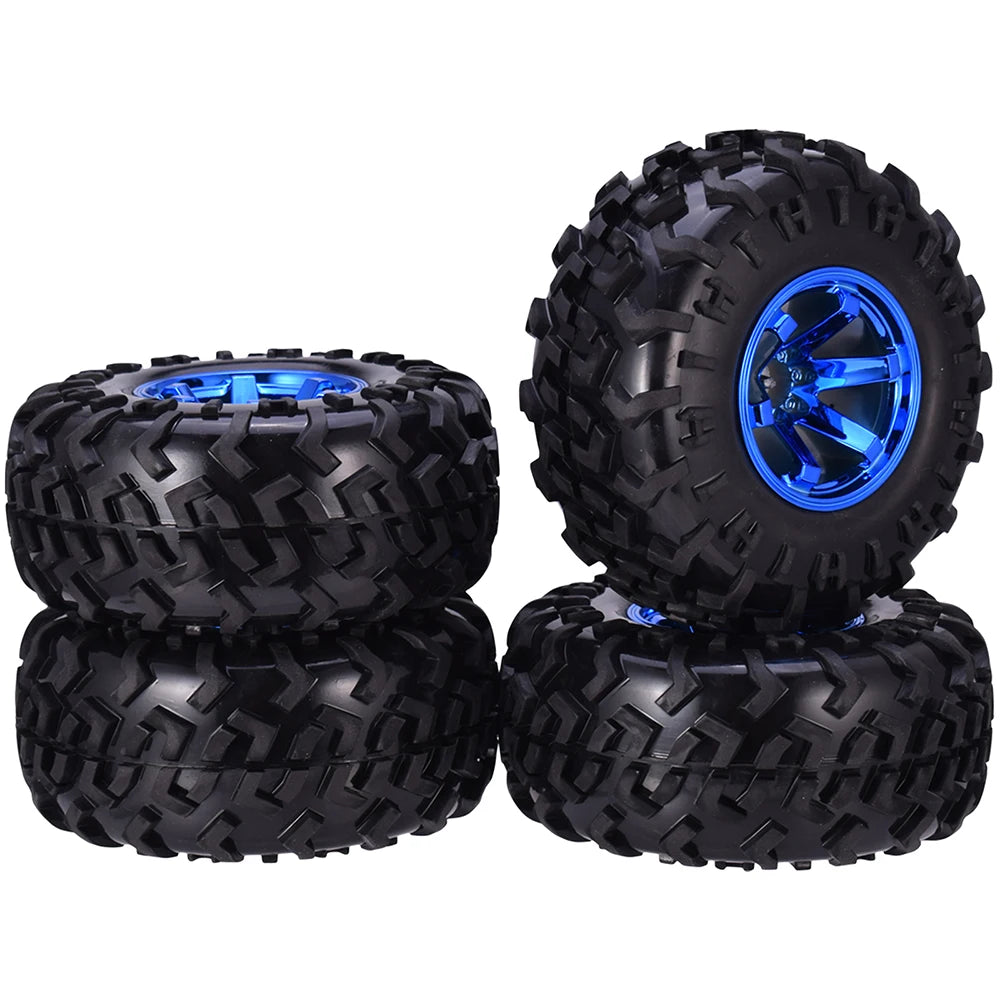 4PCS 12mm Hub 1/10 Tyre Wheel – 120mm / 125mm / 130mm Monster Truck / Buggy RC Car Crawler Compatible Traxxas SCX10