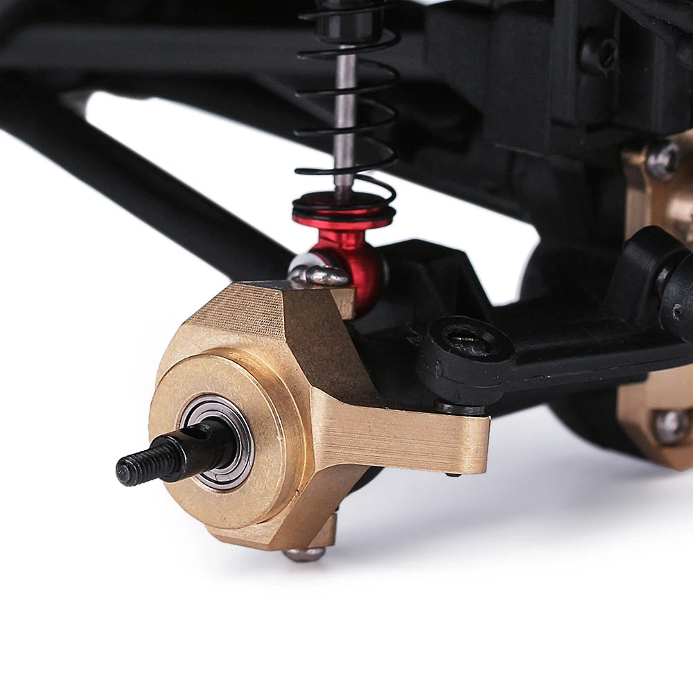 INJORA Piezas de Actualización RC Crawler – Counterweight, Steering Knuckles y Shock Cover para Axial SCX24