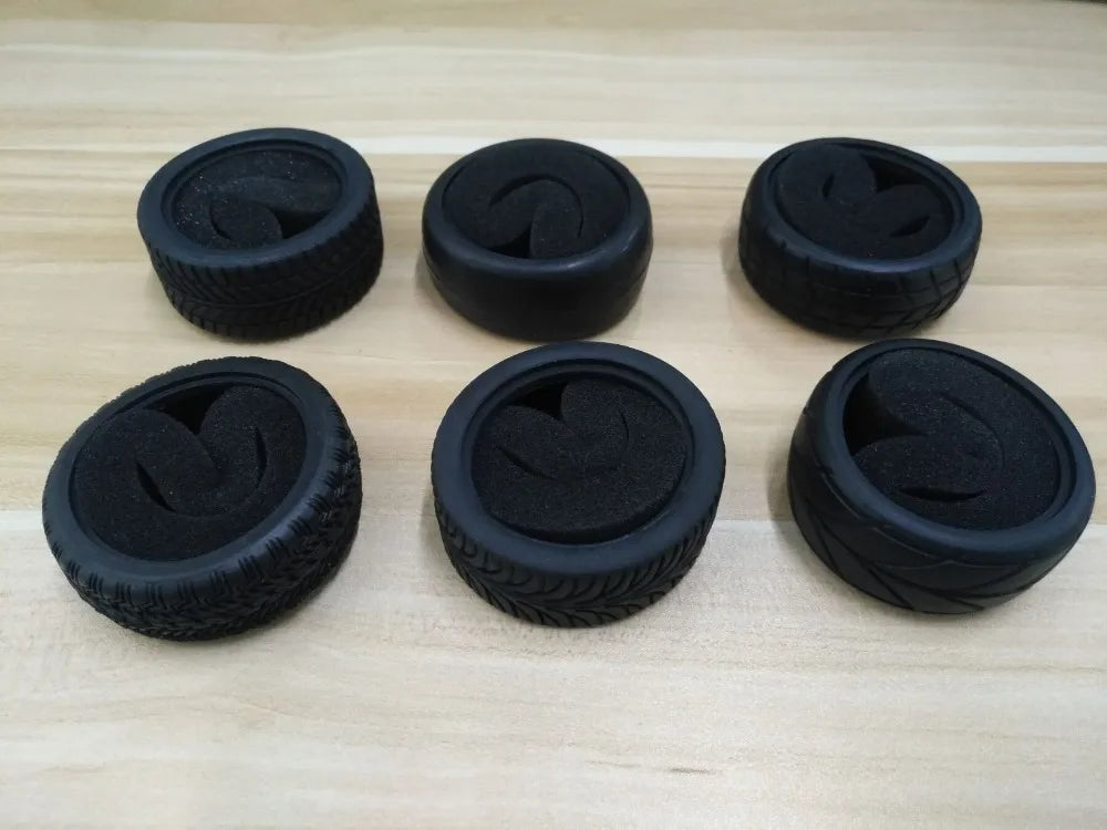 Neumáticos RC 1/10 63mm (+esponja) con Llanta 52mm – Compatible HSP HPI