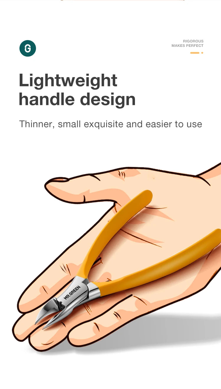 Cortaúñas Profesional MR.GREEN — Acero Inoxidable para Uñas Encarnadas