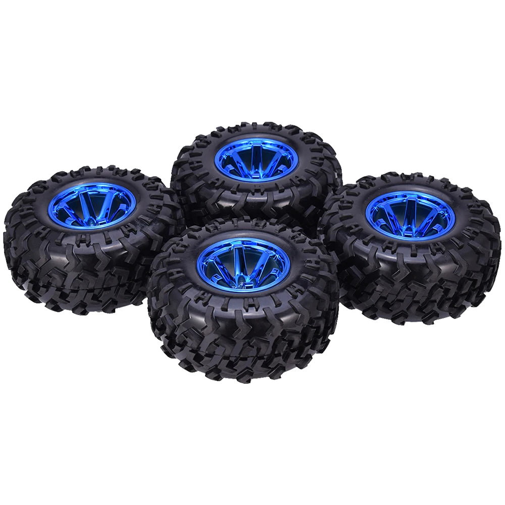 4PCS 12mm Hub 1/10 Tyre Wheel – 120mm / 125mm / 130mm Monster Truck / Buggy RC Car Crawler Compatible Traxxas SCX10