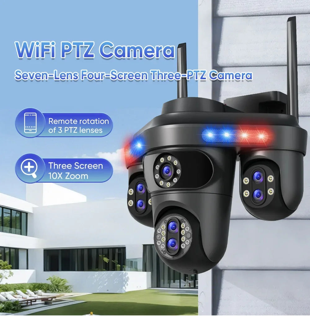 GEYUNE 35MP WiFi IP Camera – 10X Zoom Outdoor PTZ Security Camera con Auto Tracking