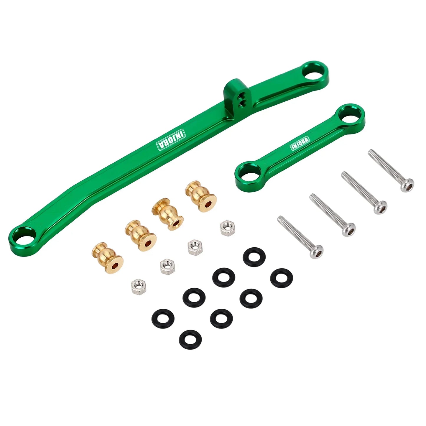 INJORA Piezas de Actualización RC Crawler – Counterweight, Steering Knuckles y Shock Cover para Axial SCX24