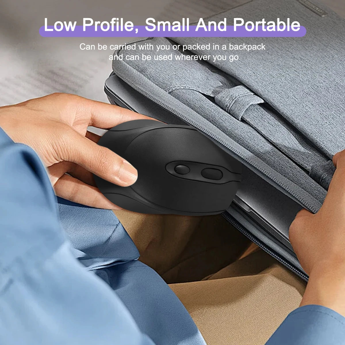 Ratón Inalámbrico Recargable Bluetooth 2.4G — Silencioso para PC y Portátil