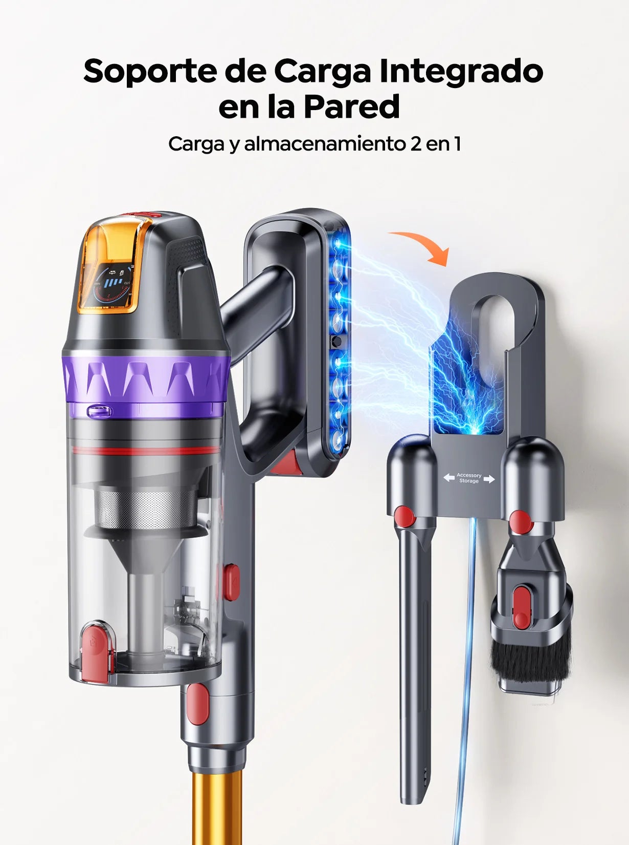 Aspiradora Inalámbrica BUTURE VC90 — 600W y 65KPA de Succión