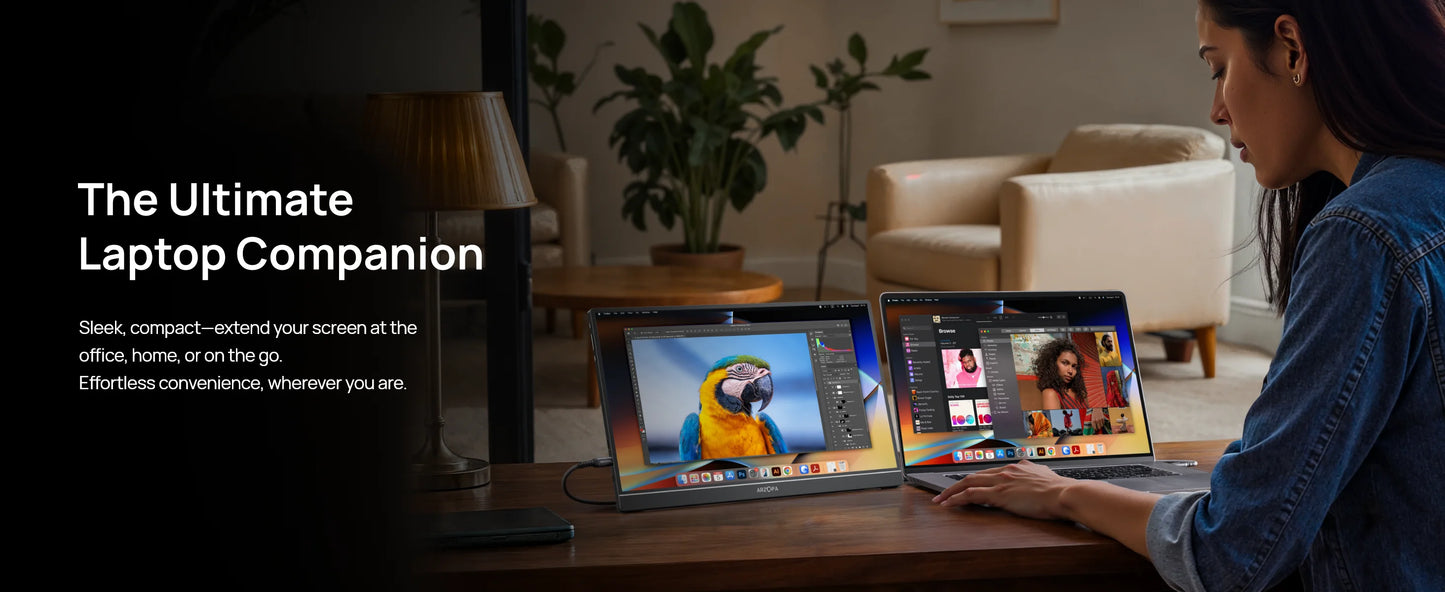 ARZOPA Z1C 16.1" 100% sRGB Portable Monitor FHD 1080P IPS – Monitor Externo para Mac, PC, Xbox, PS5, Switch