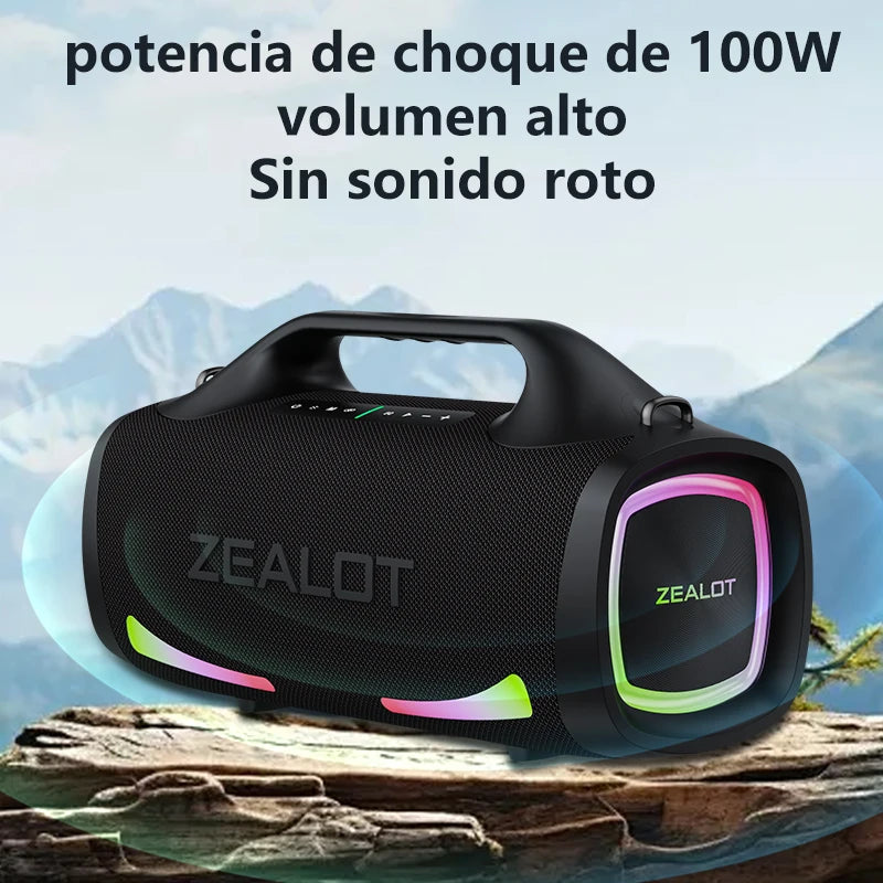 Altavoz Bluetooth Portátil ZEALOT S79 — 100W Subwoofer con Batería 24000mAh IPX6
