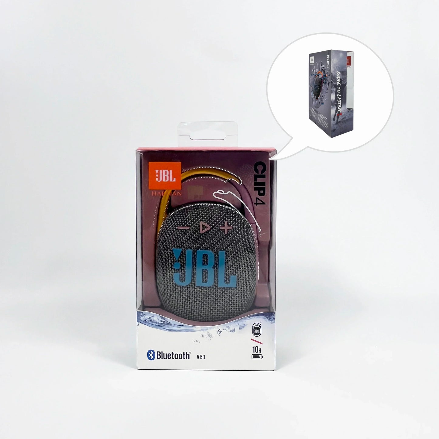 Altavoz Bluetooth Portátil JBL Clip 4 Original — Mini Altavoz IP67 Resistente al Agua y Polvo