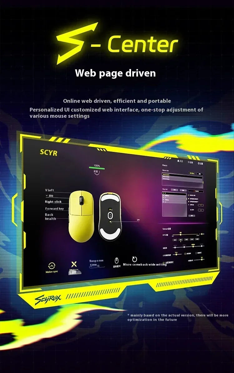 Scyrox V8 Mouse Dual Mode – Gaming 8K Low Latency Ligero y Personalizable para PC