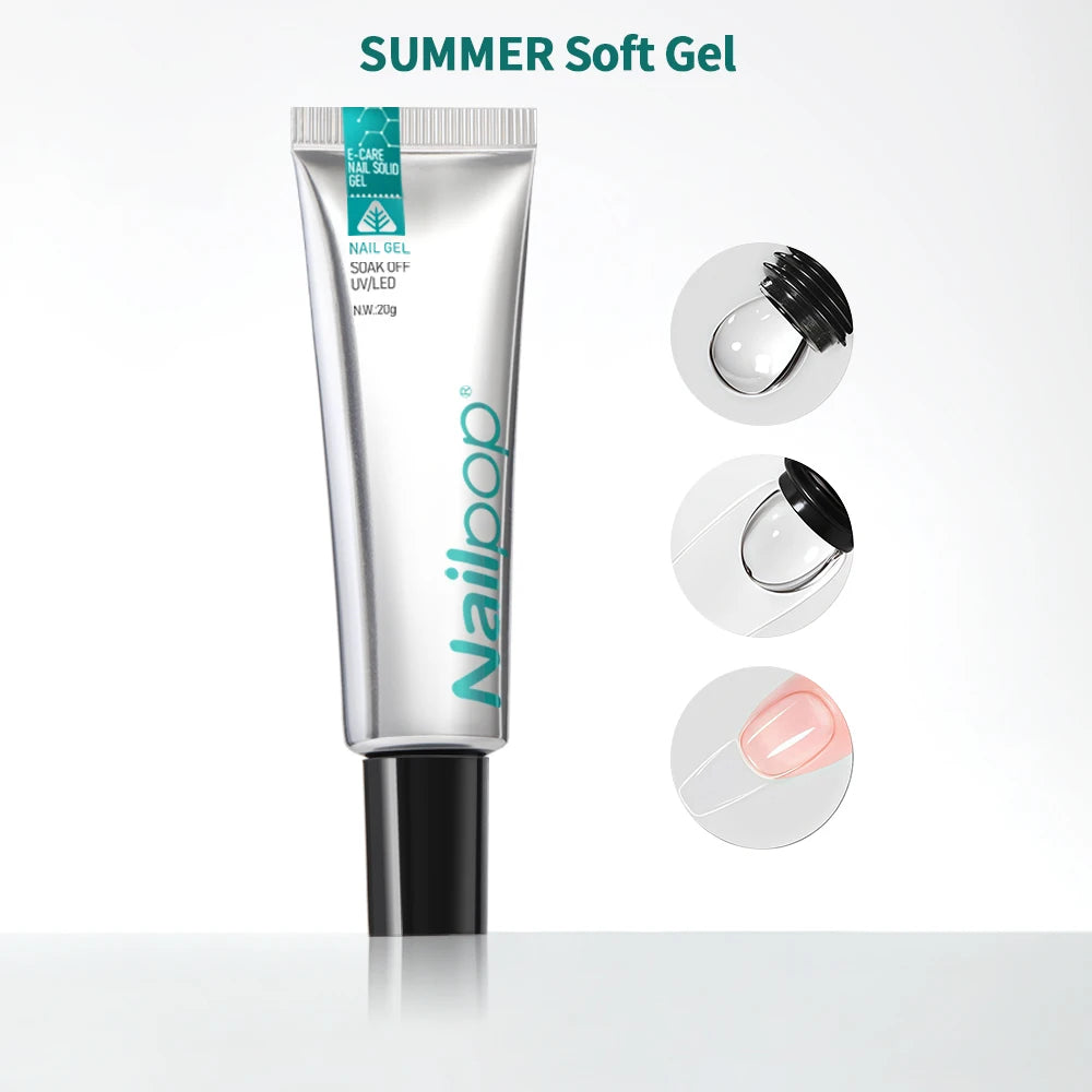 egamento Profesional Nailpop Pro Soft — Adhesivo Gel UV para Uñas Postizas