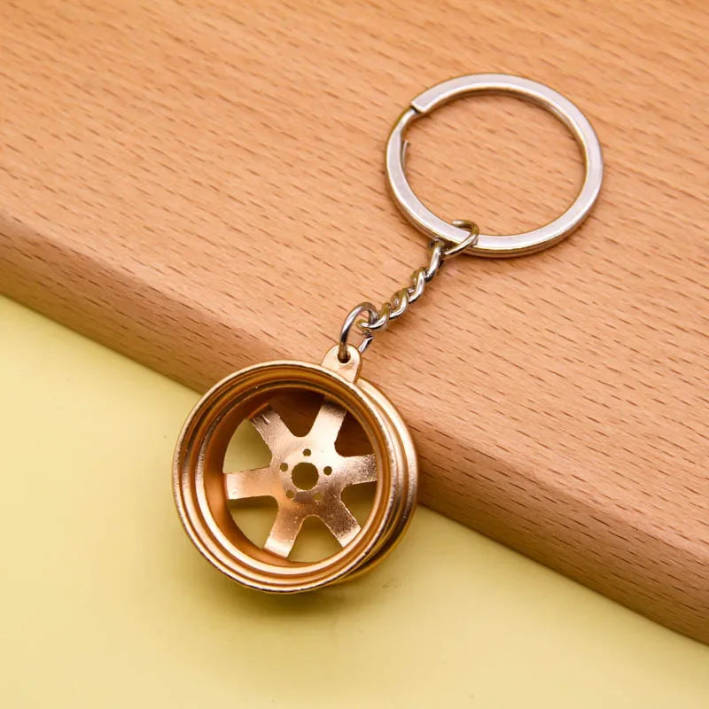 Llavero Engranaje Automotriz — Turbo con Disco de Freno y Colgante Metálico