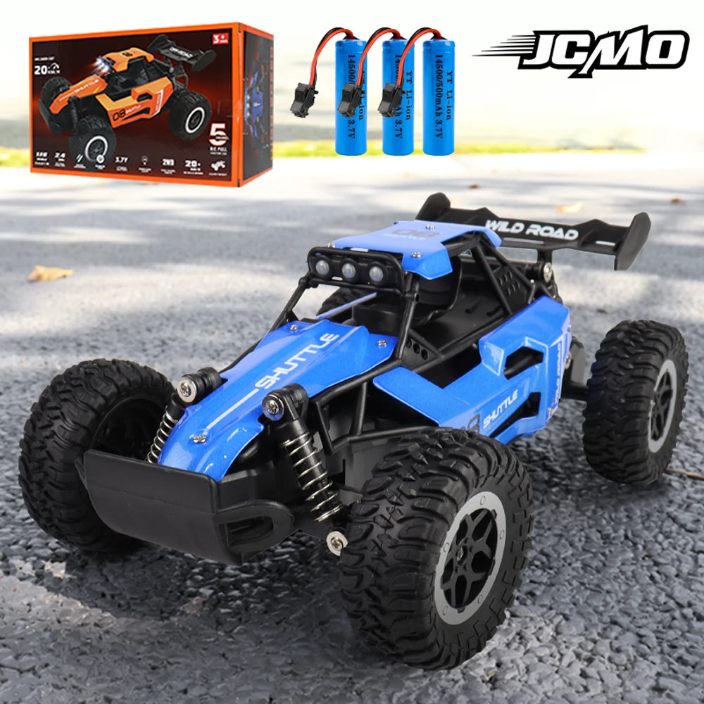 RC Car 1:16 2WD – Coche RC Off-Road con LED, Alta Velocidad 20KM/H para Niños