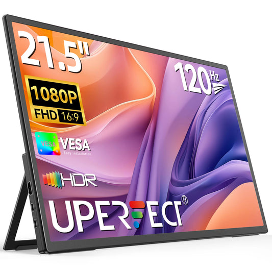 UPERFECT 21.5" 120Hz Portable Gaming Monitor — HDMI/USB-C para Laptop y Consolas