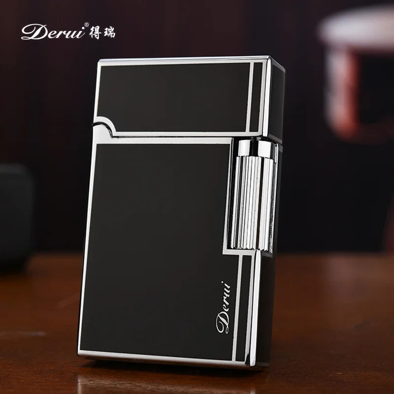 Encendedor Metálico de Gas Derui – Diseño Transparente Recargable