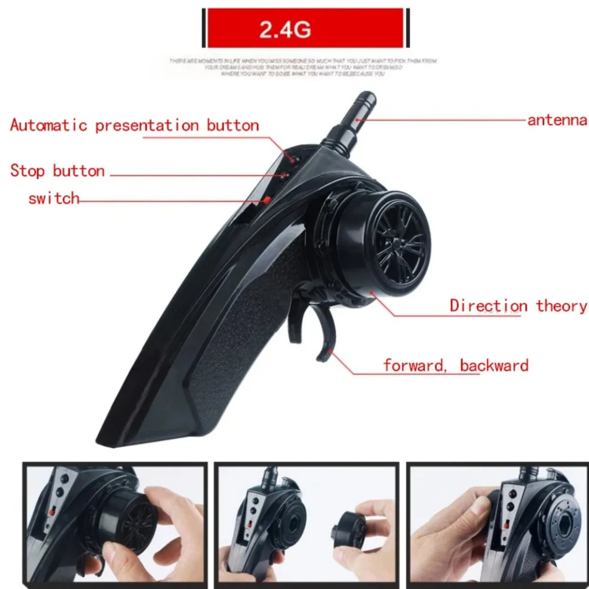RTR Mustang 1:14 4WD Drift Car – Coche RC Eléctrico de Alta Velocidad para Niños