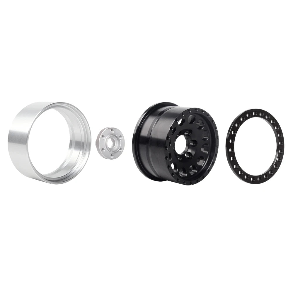 INJORA 1.9" Llantas Beadlock CNC Aluminio para RC Crawler 1/10 SCX10 TRX4 Gen8 (4 Piezas)