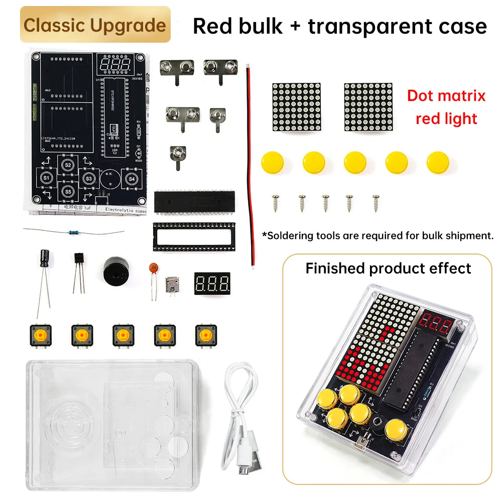 Kit Electrónico DIY Pixel Gamer – Consola Retro para Aprendizaje y Práctica de Soldadura