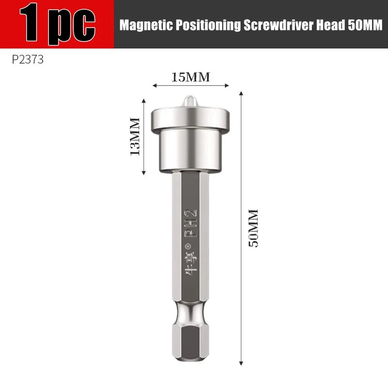 Puntas de Destornillador Magnéticas con Tope de Posicionamiento 50mm – Para Pladur, Yeso y Tableros de Pared
