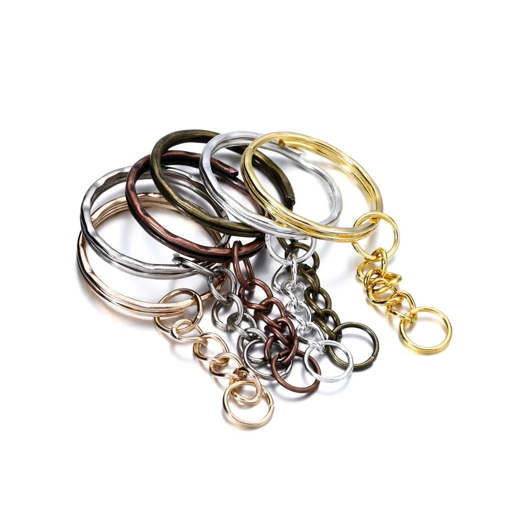 Anillas para Llaveros 20/50 Piezas – Aros Metálicos Redondos para Manualidades y Bisutería DIY