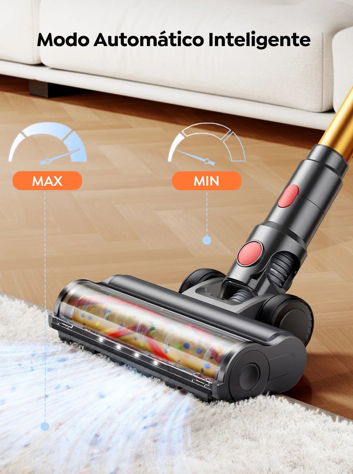 Aspiradora Inalámbrica BUTURE VC90 — 600W y 65KPA de Succión