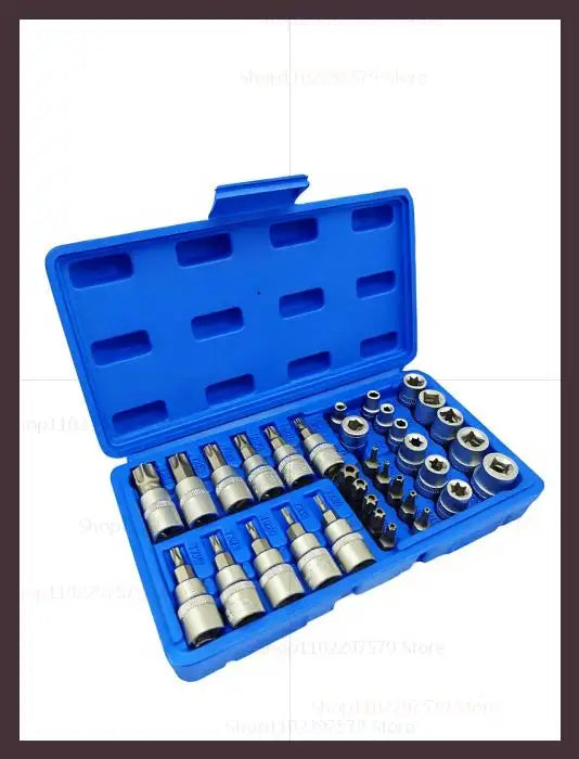 Juego de Puntas Torx de 34 Piezas – Macho y Hembra con Llaves de Torque para Taller y Reparación Automotriz