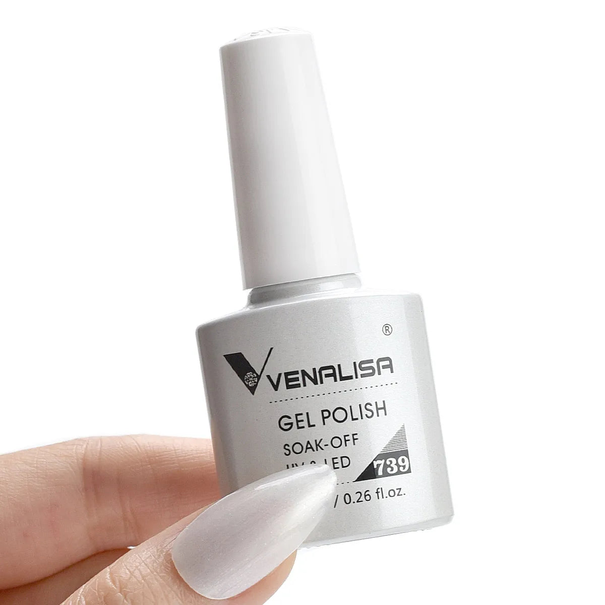 Esmalte de Gel Venalisa Milky White — Cobertura Completa UV/LED