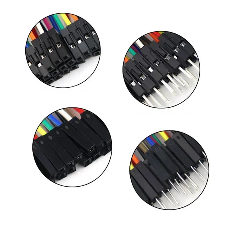 Cables Dupont 20cm 20 Pin – Macho a Macho, Hembra a Macho y Hembra a Hembra para Arduino DIY