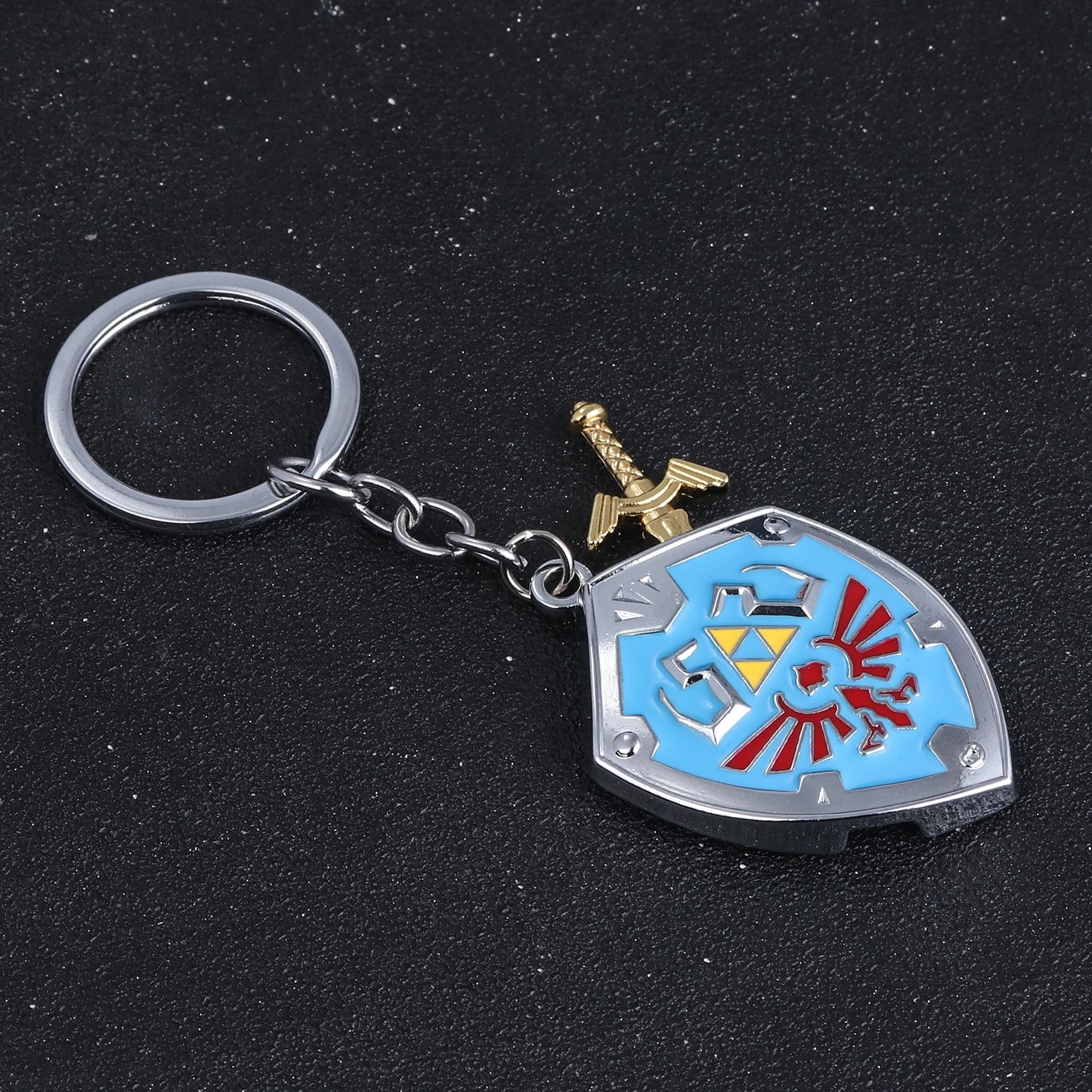 Llavero Hylian Shield y Master Sword — Colgante Zelda Breath of The Wild