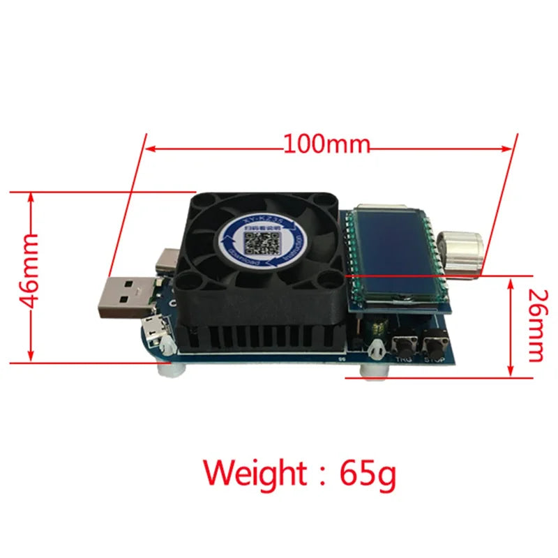 KZ35 Carga Electrónica de Corriente Constante – Tester de Baterías USB Type-C