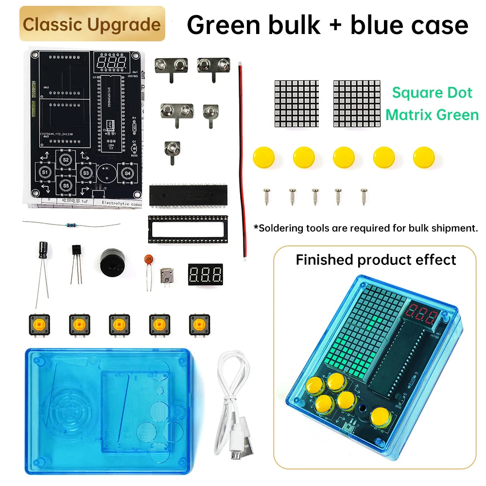 Kit Electrónico DIY Pixel Gamer – Consola Retro para Aprendizaje y Práctica de Soldadura