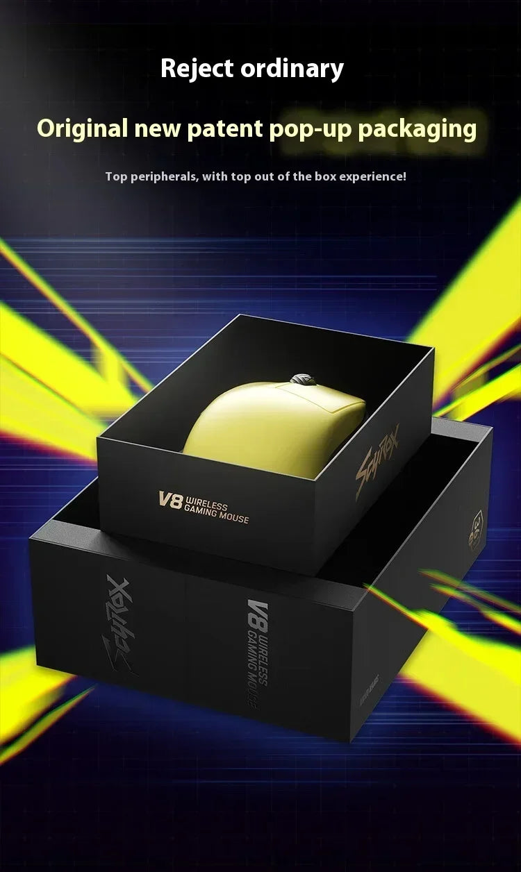 Scyrox V8 Mouse Dual Mode – Gaming 8K Low Latency Ligero y Personalizable para PC