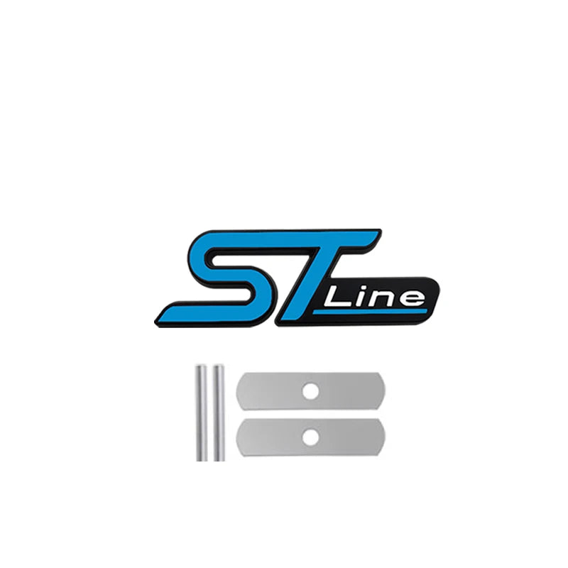 Emblema 3D Metálico ST LINE para Parrilla Frontal – Ford Fiesta, Focus y Mondeo