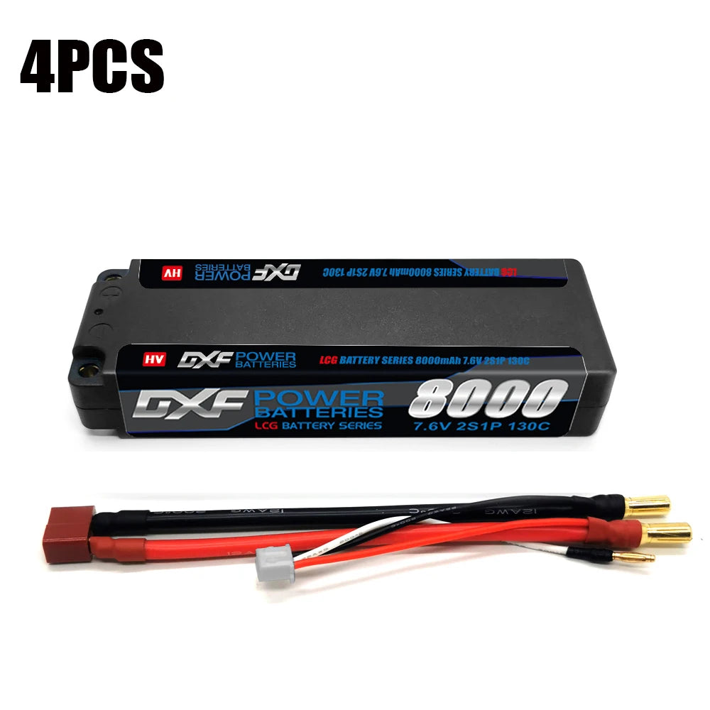 DXF 2S 7.6V Graphene LiPo Battery 9200mAh Short-Pack 5mm – Batería Competición RC 1/10