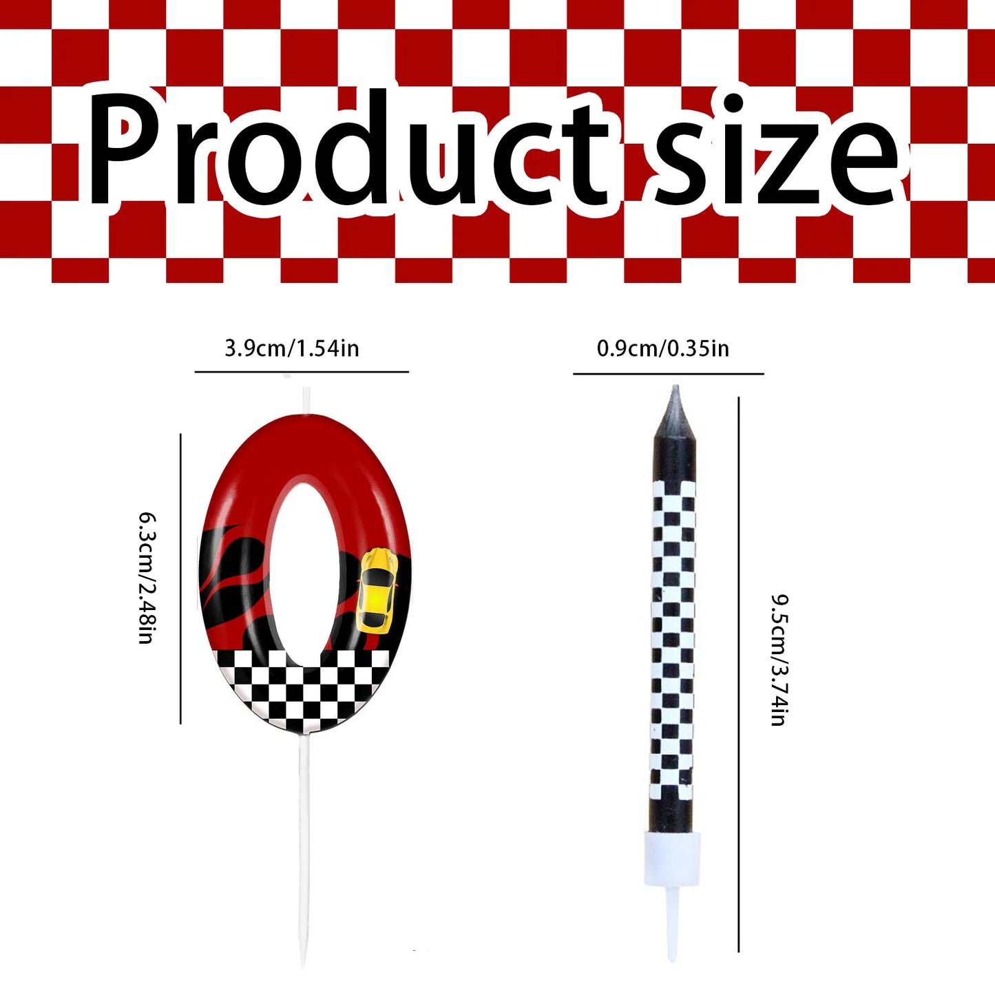 Velas Temáticas de Autos de Carreras para Cumpleaños – Set de 7 Piezas