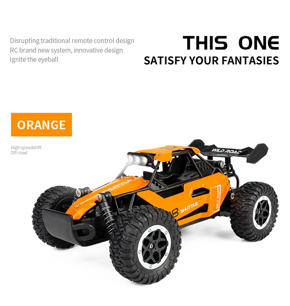 RC Car 1:16 2WD – Coche RC Off-Road con LED, Alta Velocidad 20KM/H para Niños