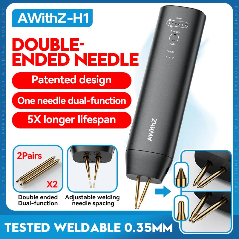 Soldador de Puntos Portátil AWithZ – 90 Niveles Ajustables para Baterías 18650